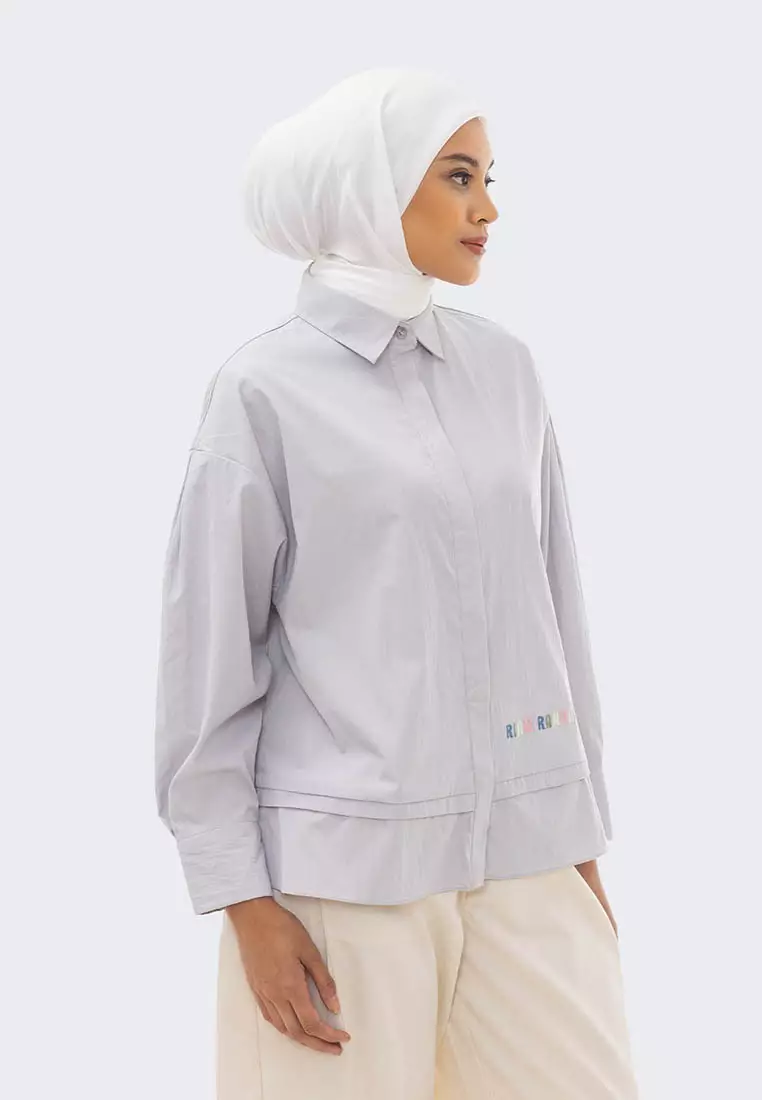 Ria Miranda Light Grey Merlot Shirt