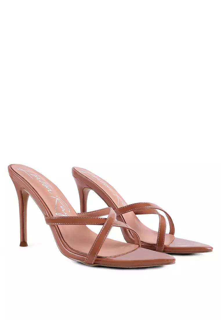 Gold pointed sales toe sandals