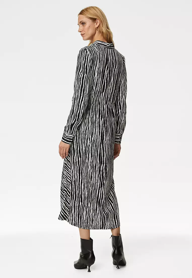 Striped Midaxi Shirt Dress