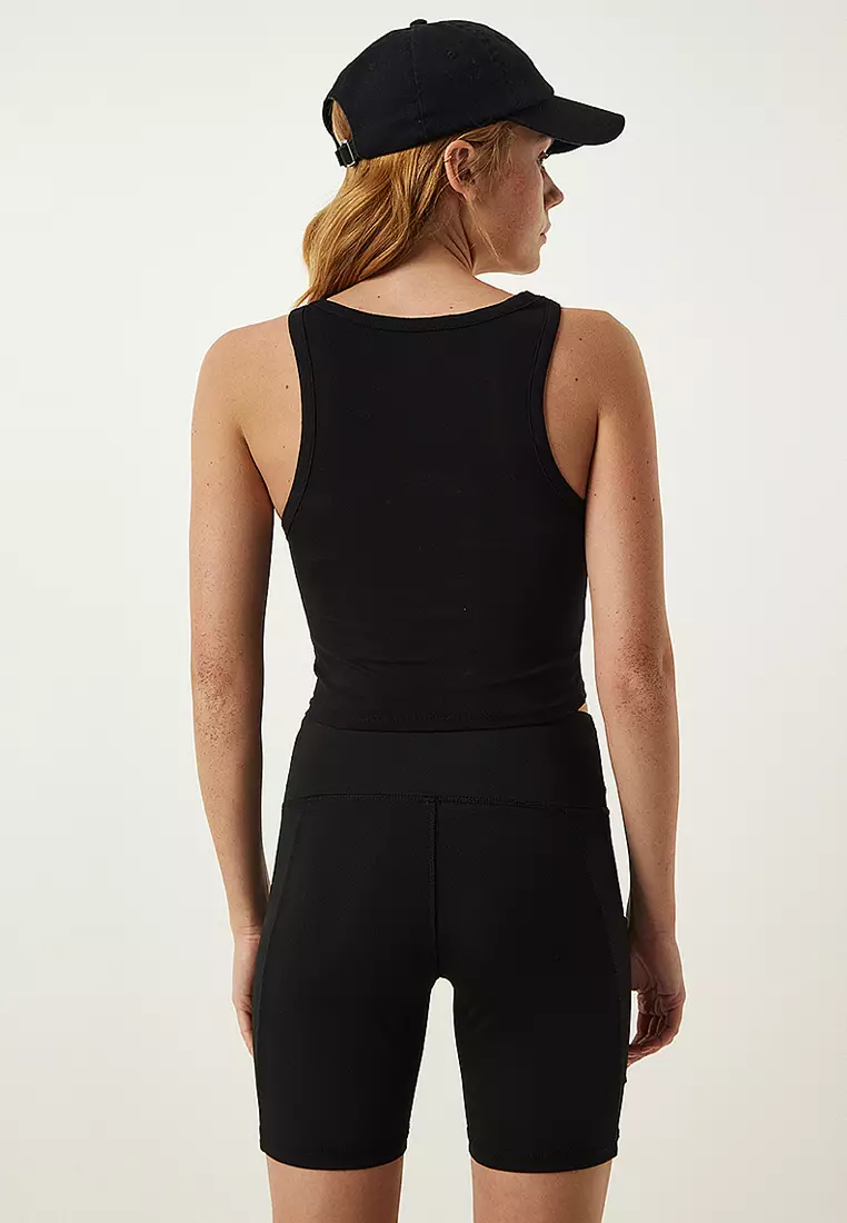 Halter Neck Crop Knitted Top