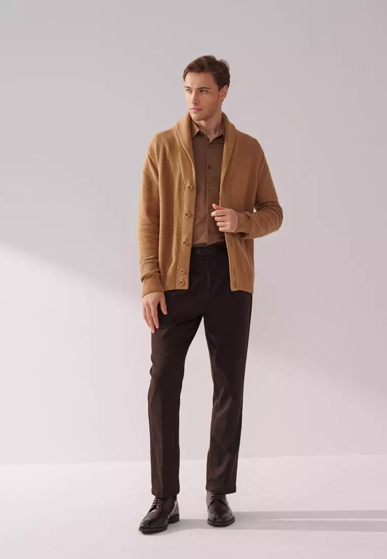 Brown Apricot Jersey Cardigan