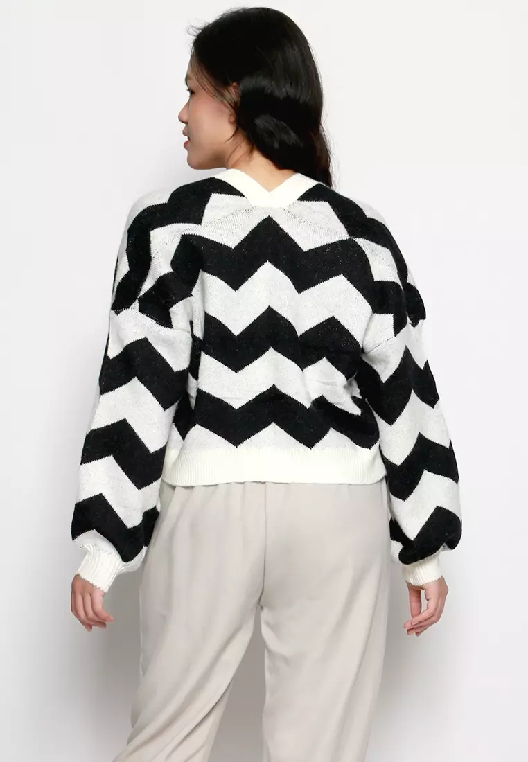 Oversize Zig Zag Cardi