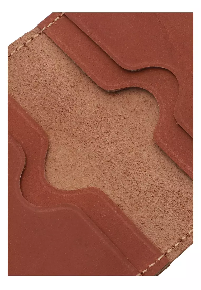 Zackly Card Holder Wallet Dompet Kartu Many Slot Handmade Material Genuine Leather Kulit 024 ORIGINAL - Browntan