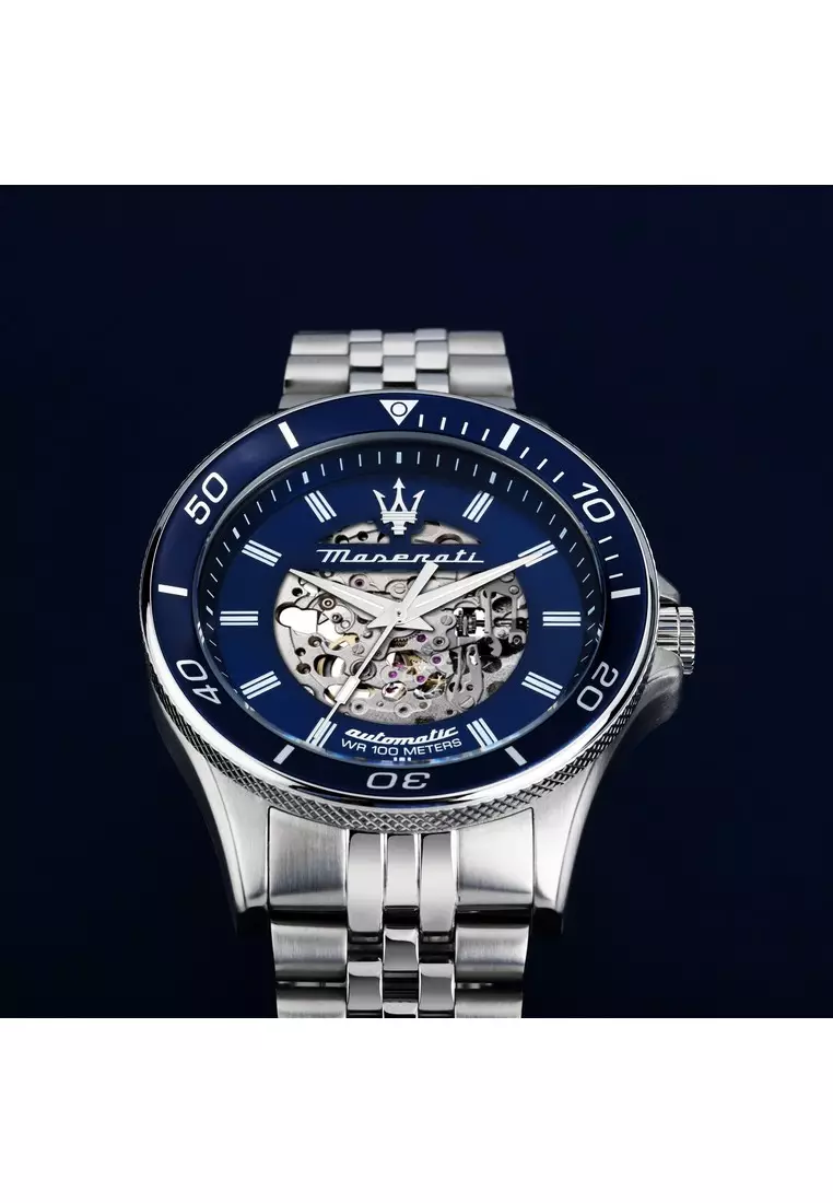 【2年保養】瑪莎拉蒂Sfida 44mm 男士自動腕錶 R8823140011