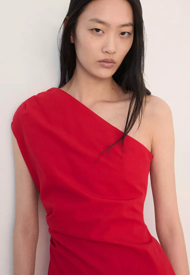 Asymmetrical Pleated Dress