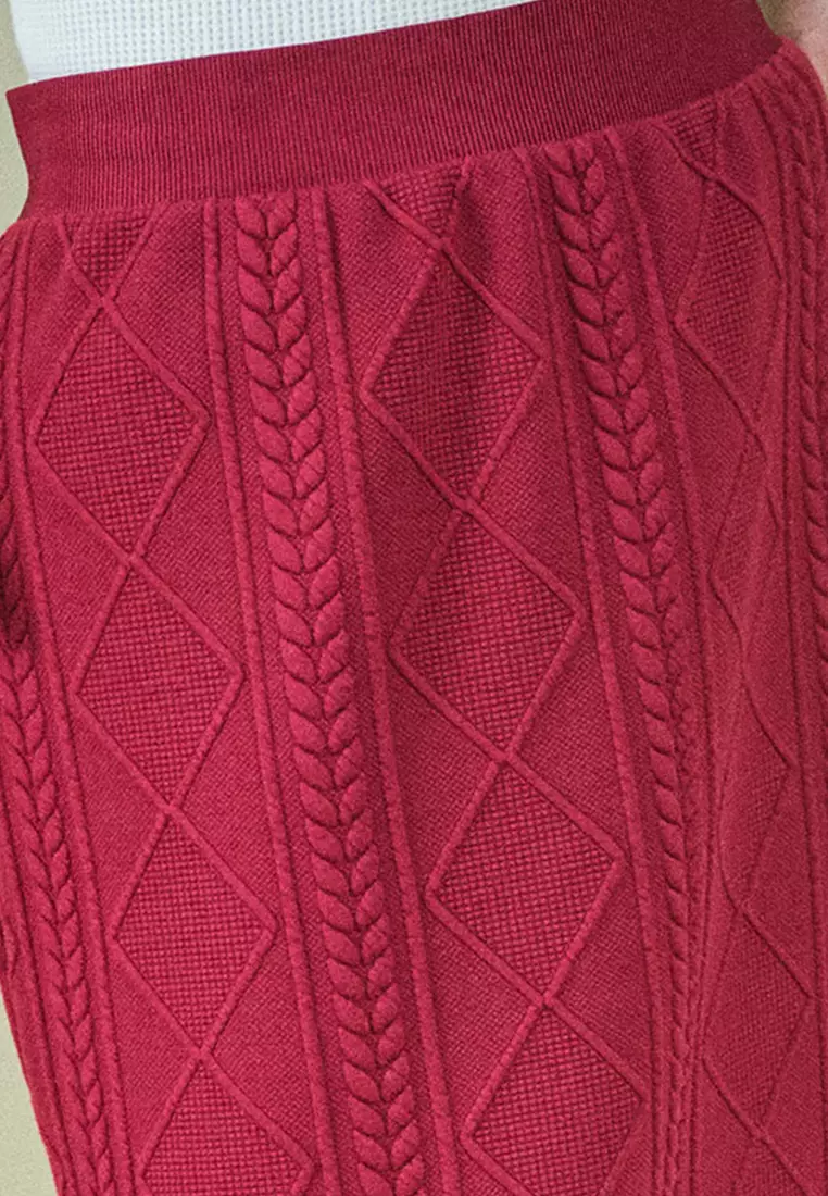 Keiry Pencil Skirt - Maroon