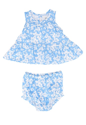 GAP blue Baby Tiered Print Outfit Set 577CFKAF488EDBGS_1