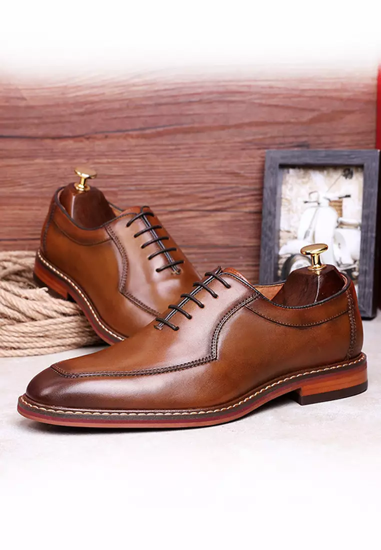 Suede patchwork business Footwear