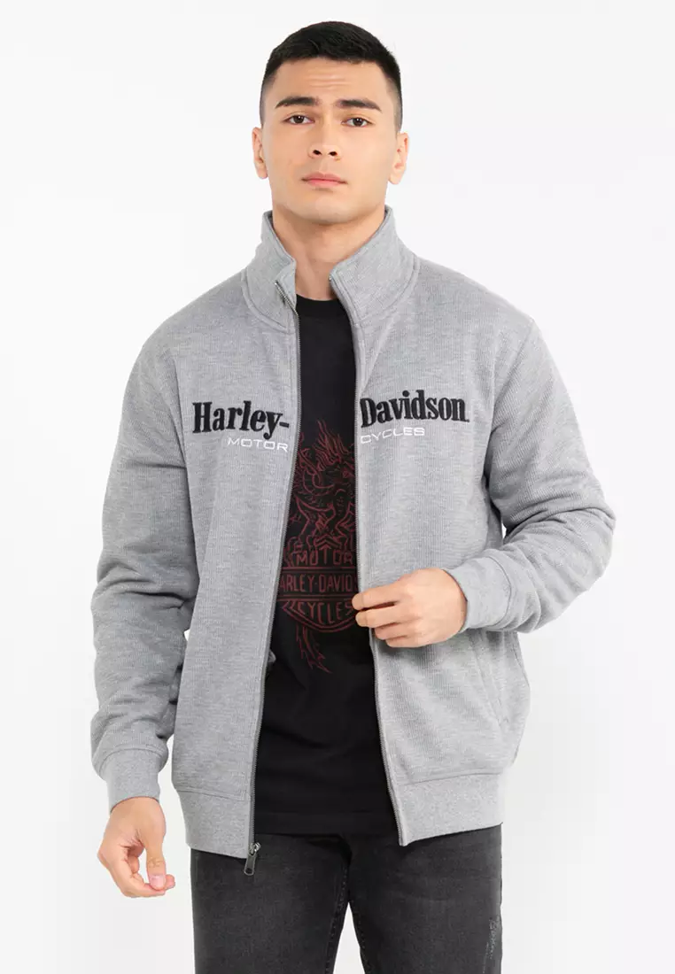 Mens harley davidson outlet zip up sweatshirts