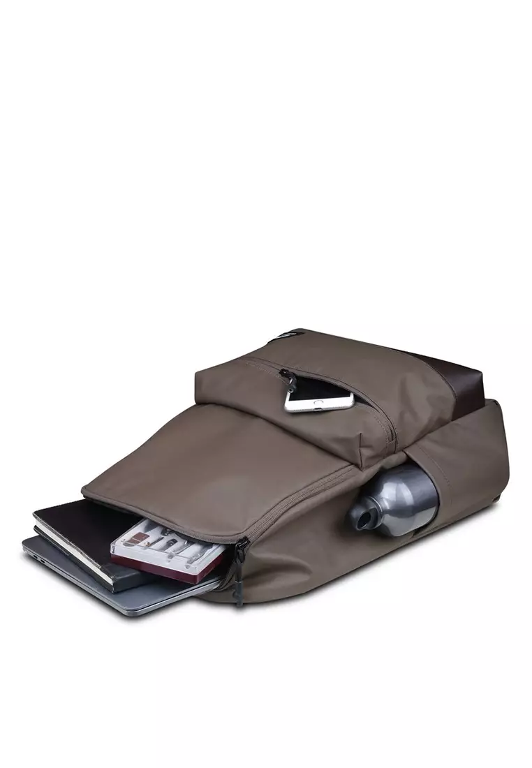 Paris 2.0 Laptop Backpack 14 Inch Tas Ransel Kerja Kuliah Sekolah Classic 19 L - Cokelat