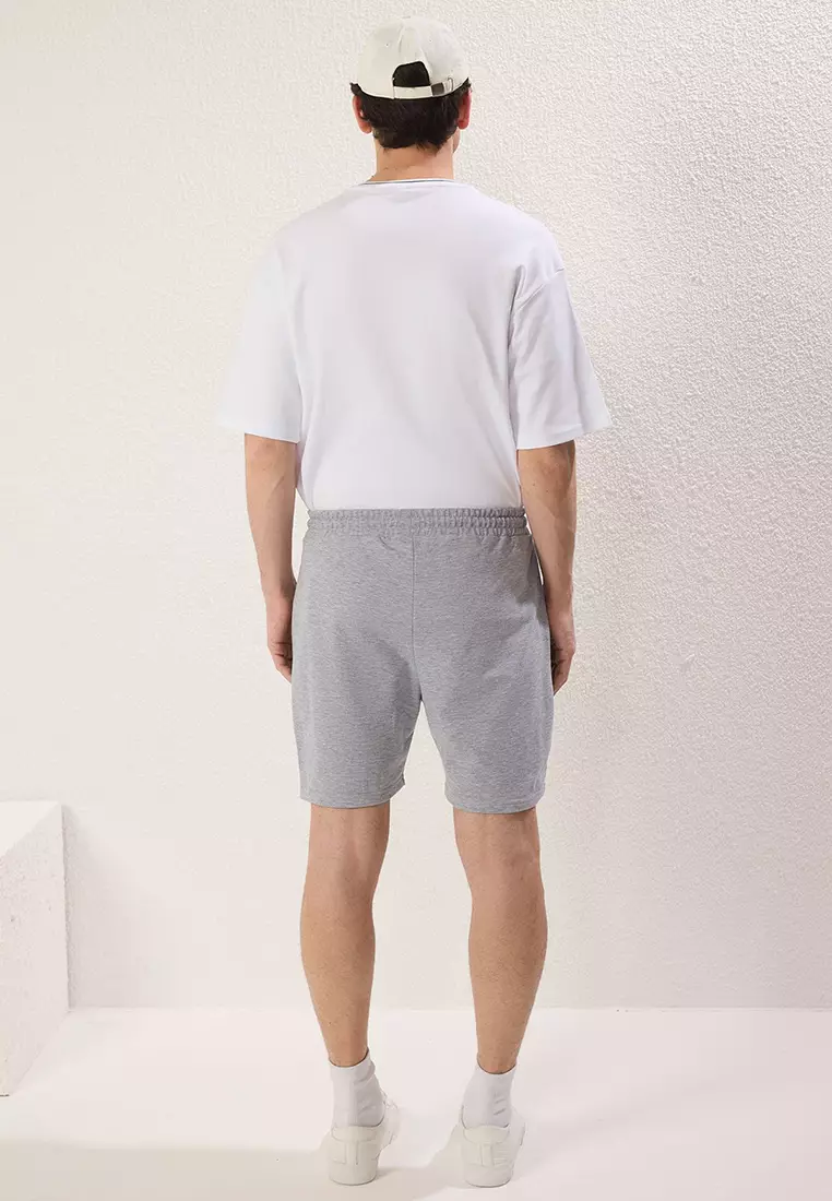 Black-Grey 2-Pack Regular Cut Label Applique Shorts & Bermuda TMNSS25SR00042