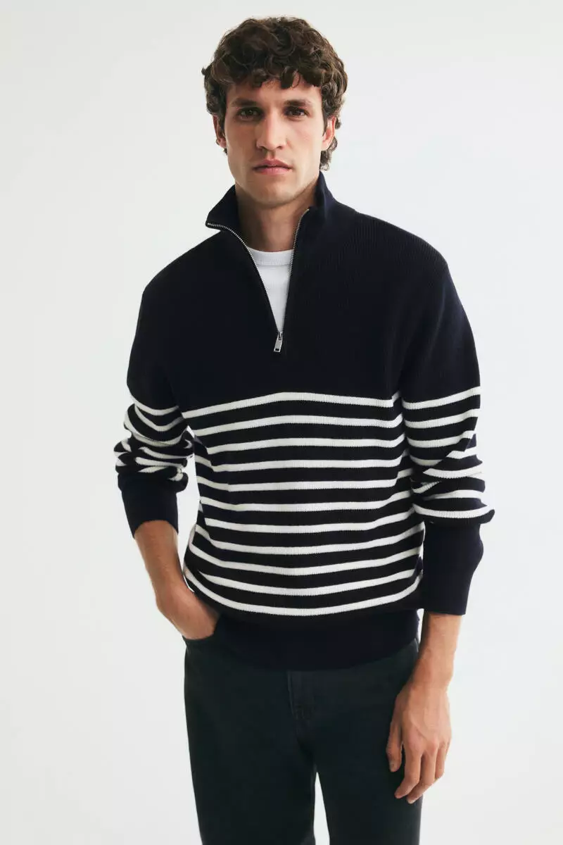 Regular Fit Zip-top jumper