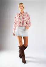 White Pink Large Floral