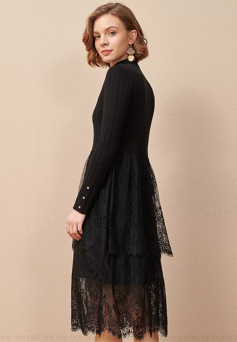 Elegant discount turtleneck dress