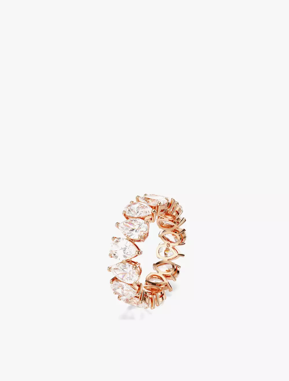 Matrix Vittore ring, Pear cut, White, Rose gold-tone finish - 55 - WHITE