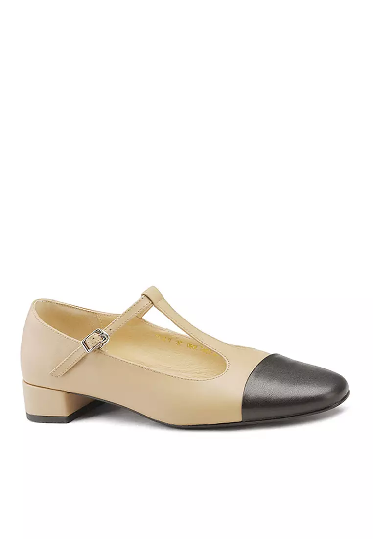Discount on Twenty Eight Shoes  shoes - SKU: VANSA Color Block Cow Leather Mary Jane Shoes VSW-F03033080