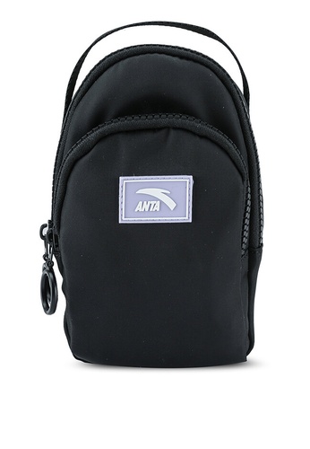 Anta black Lifestyle Solid Satchel Bag 49D1AACB109AC0GS_1