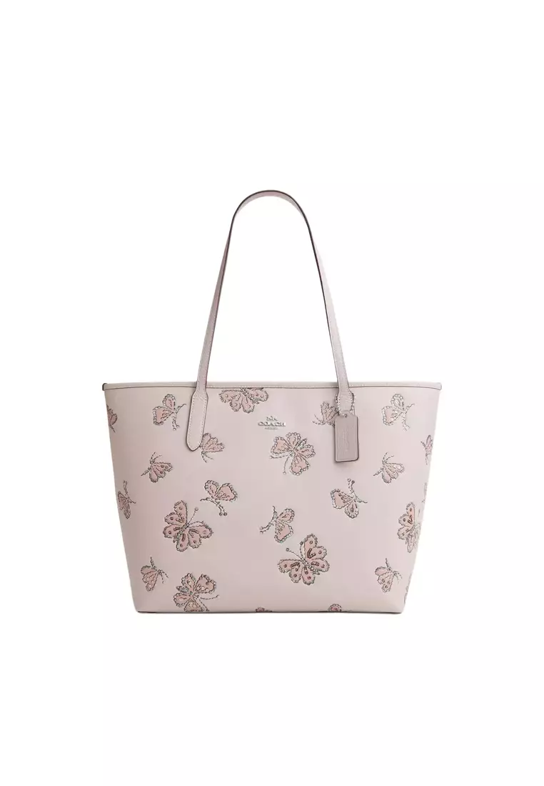 City Tote Bag With Butterfly Print CCE93