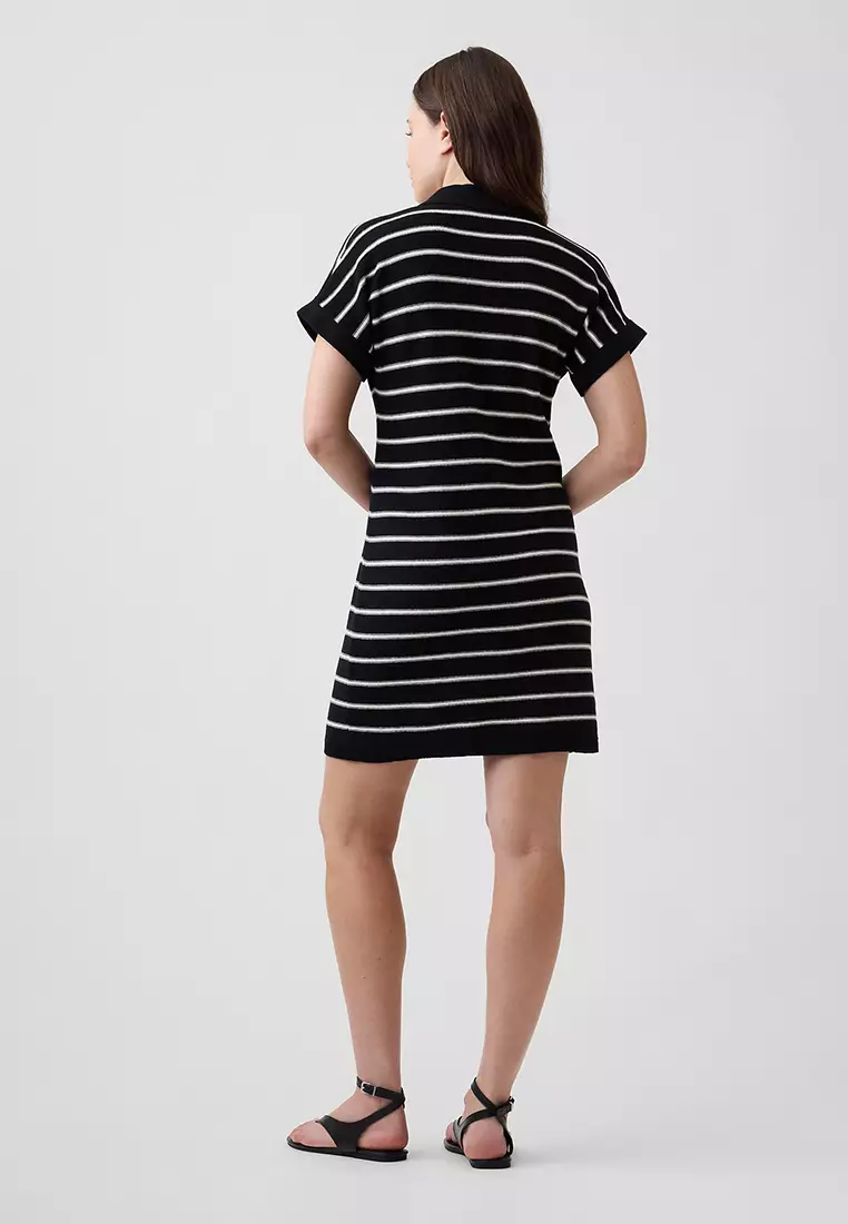 Short Sleeves Sweater Mini Dress