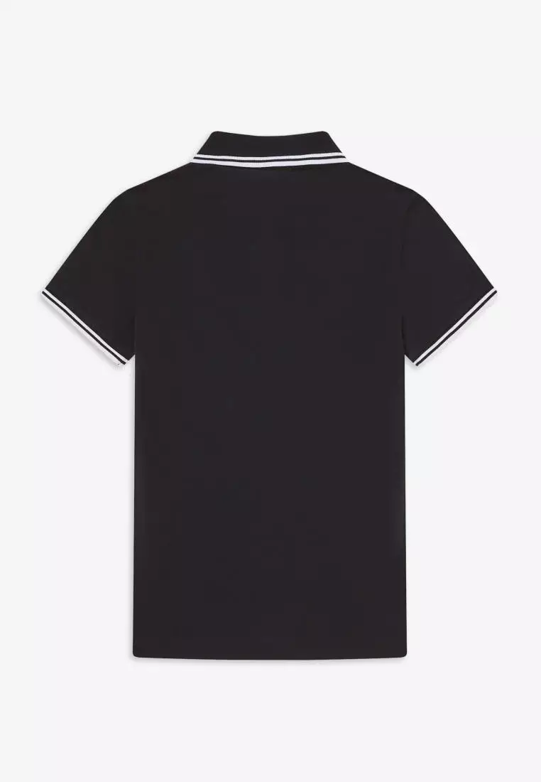 Fred Perry G3600 Twin Tipped Fred Perry Shirt (Black / White / White)