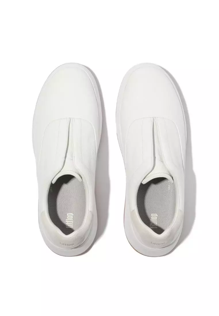 F-Mode Tumbled-Leather Laceless Sneakers