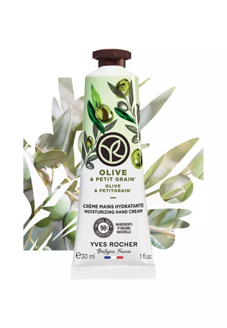 Olive Petitgrain Moisturizing Hand Cream - 30ml Natural, Silicone Free, Colorant Free