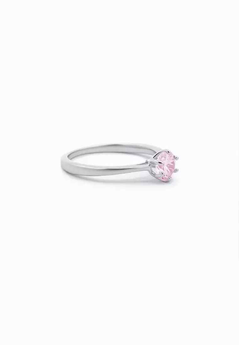 Vinstella Rosy Sparkler Pink Quartz Ring