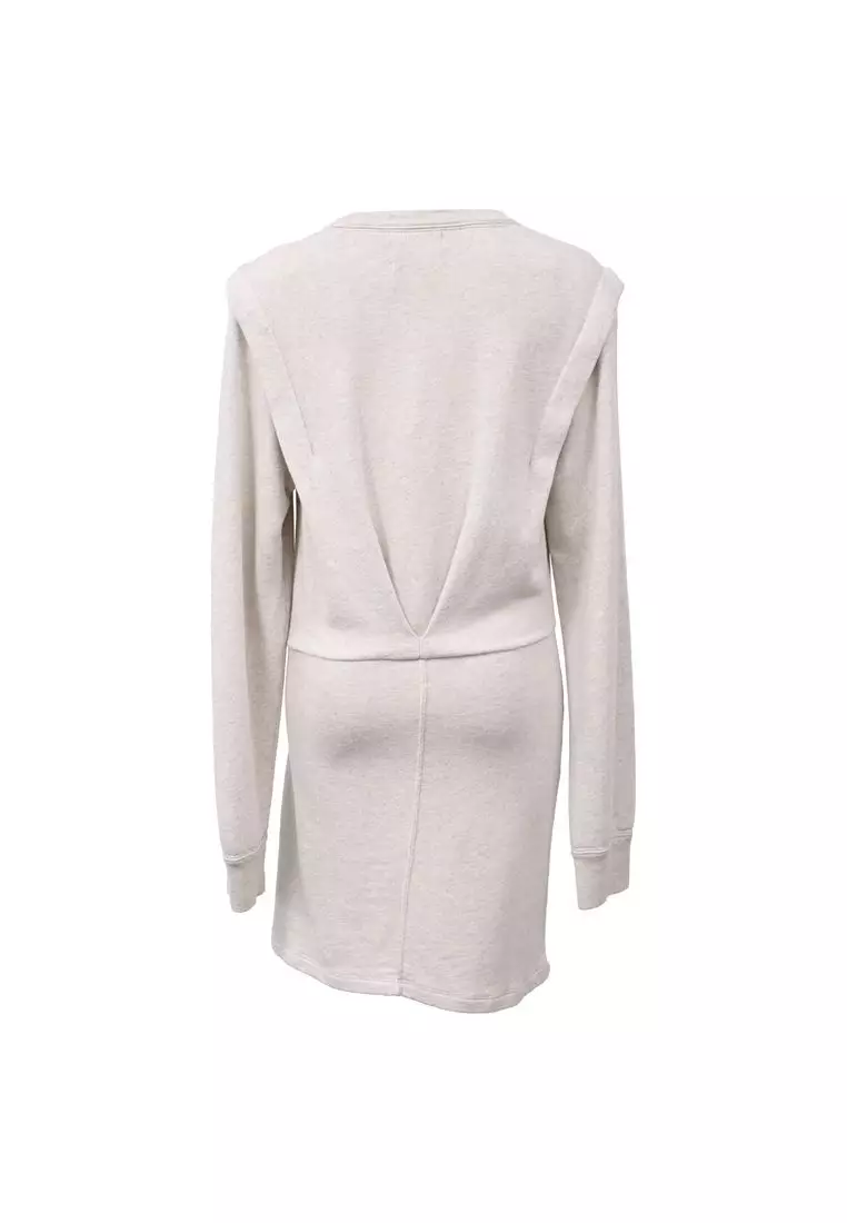 Pre-Loved Isabel Marant Étoile Michaela Jersey Mini Dress In White Viscose
