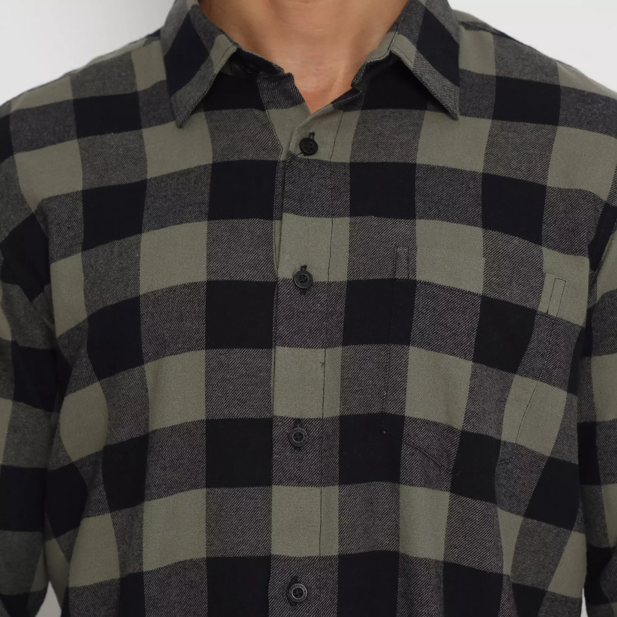 Platini Kemeja Flanel Pria Lengan Panjang Navy 76476