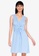 ZALORA BASICS blue Twist Front Sleeveless Mini Dress C1D6AAA633AB45GS_1