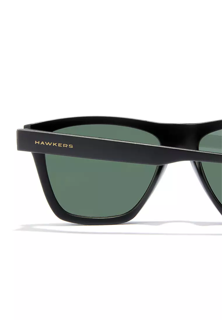 HAWKERS POLARIZED Black Alligator ECO ONE LS RAW. Sunglasses for Men and Women, Unisex. UV400 protection. Official product designed and made in Spain