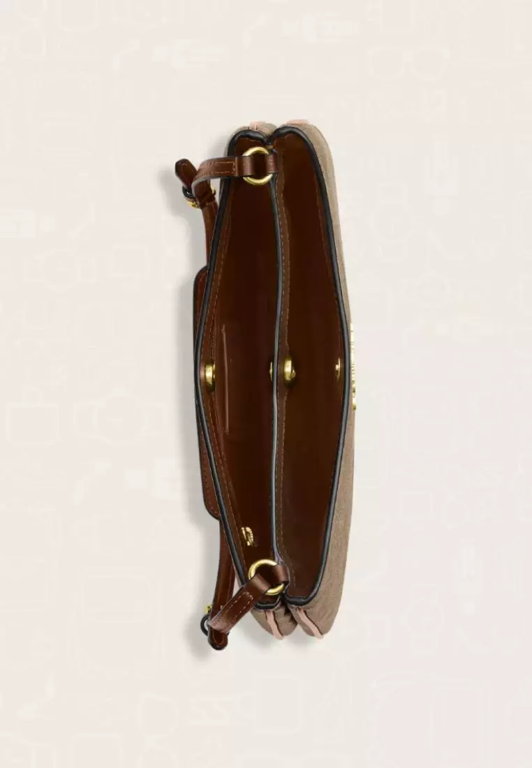 Coach Penelope Shoulder Bag In Signature Canvas Khaki Saddle