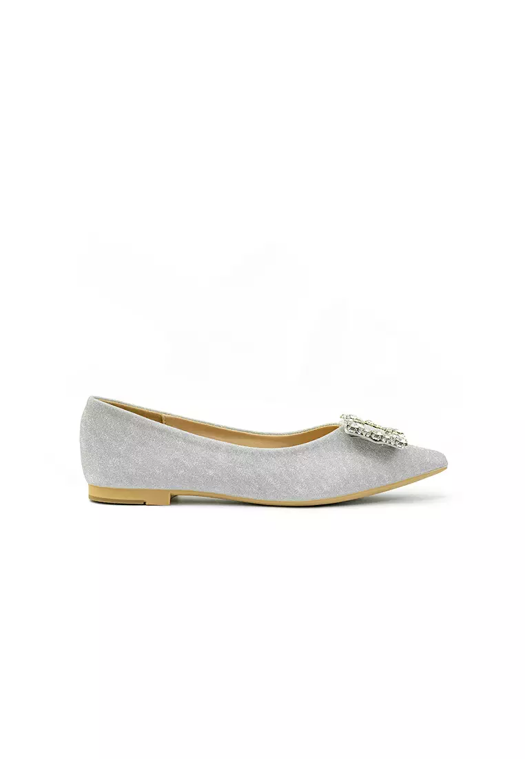 Women's Ballet Flats LY 29255 Silver C79