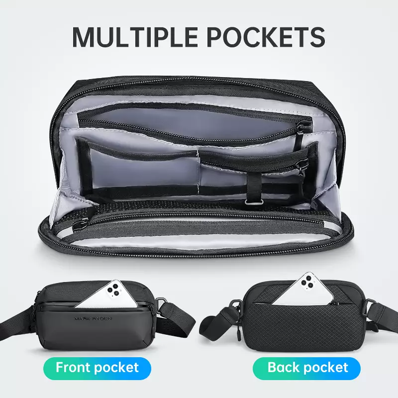 Mark Ryden MR8712 Tas Selempang Pria WaistBag Pria Crossbody Pria - BLACK