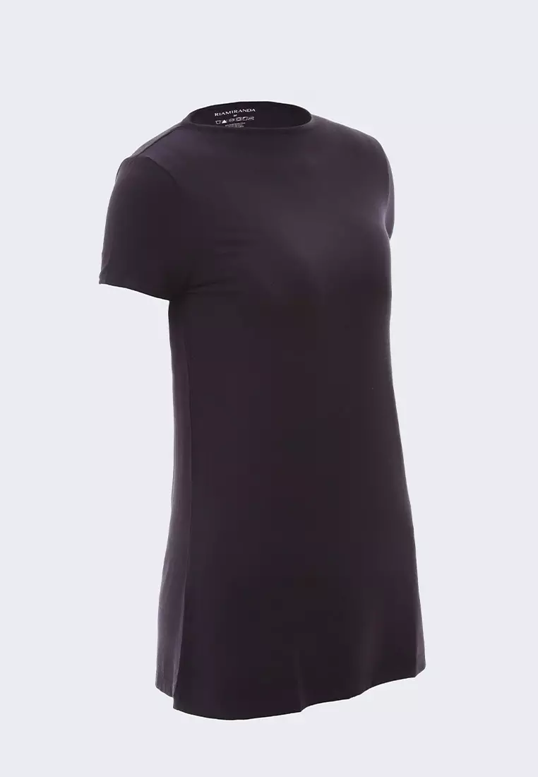 Jual Riamiranda Ria Miranda Black Comfy Short Sleeve Top Original 2026 ...