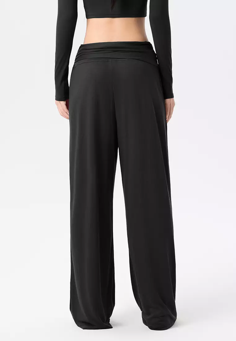 Low Waist Draped Wide Leg Pants DSG-DWL125601