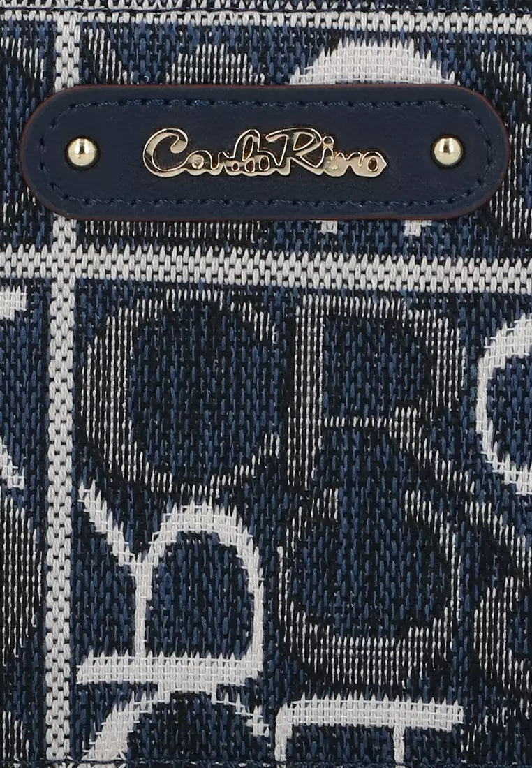 Dark Blue Carlo GEO Jacquard Wristlet Set