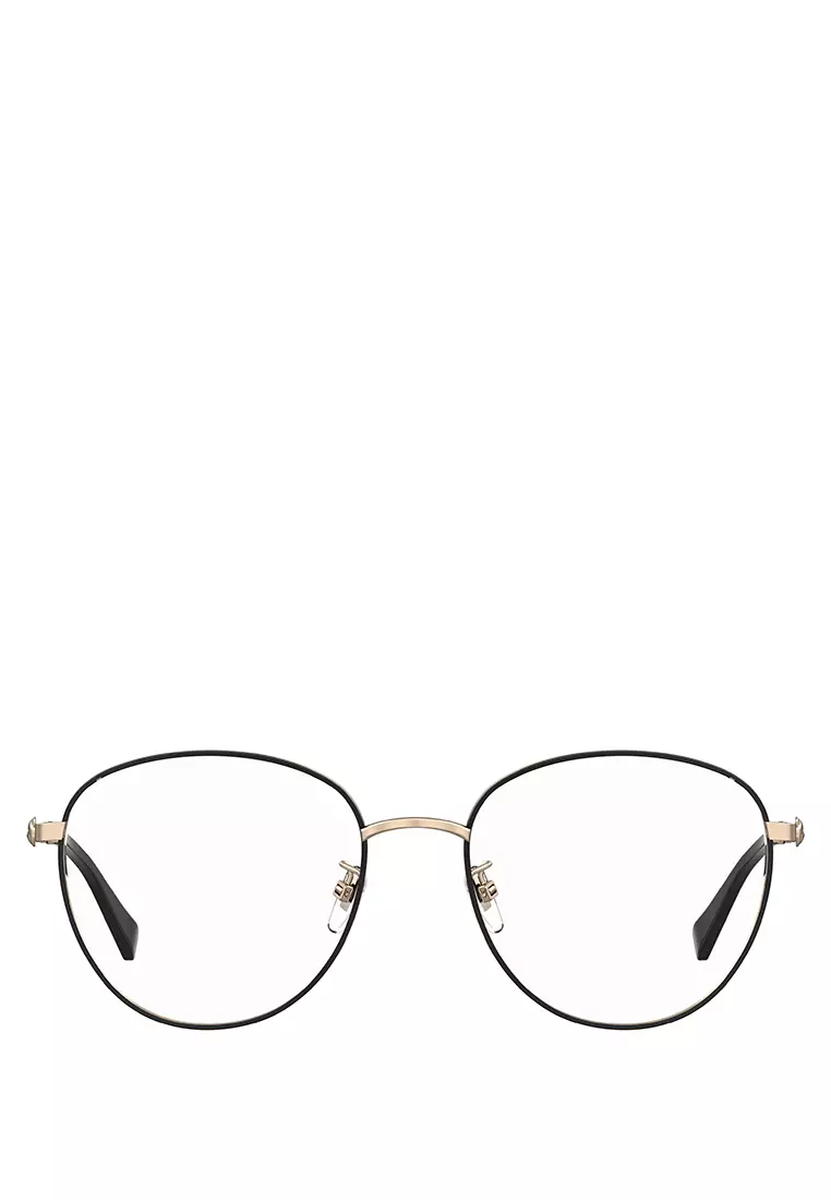 MOSCHINO Optical glasses MOS591/F-2M2, ROUND / OVAL Shape with BLACK GOLD Color