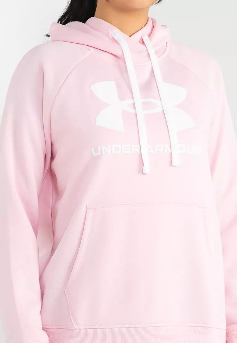 Pink under armour sweater clearance