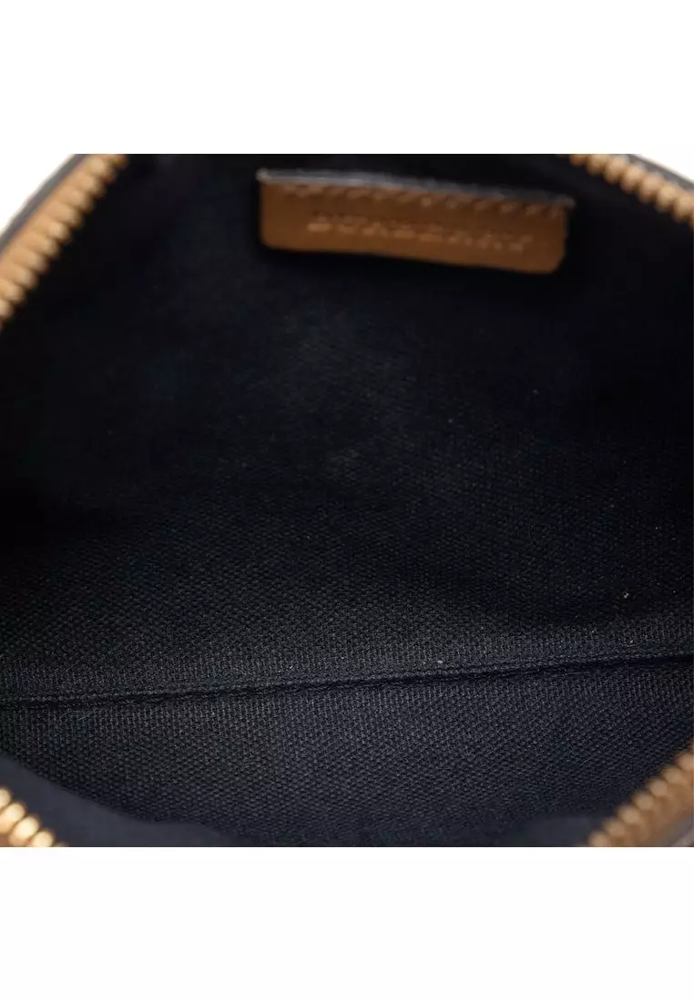 Pre-Loved Burberry House Check Canvas Wristlet Clutch
