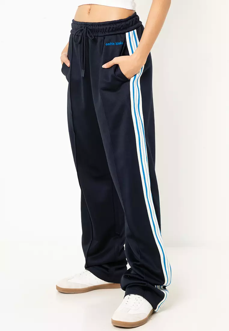 Buy Calvin Klein High Shine French Terry Track Pants Calvin