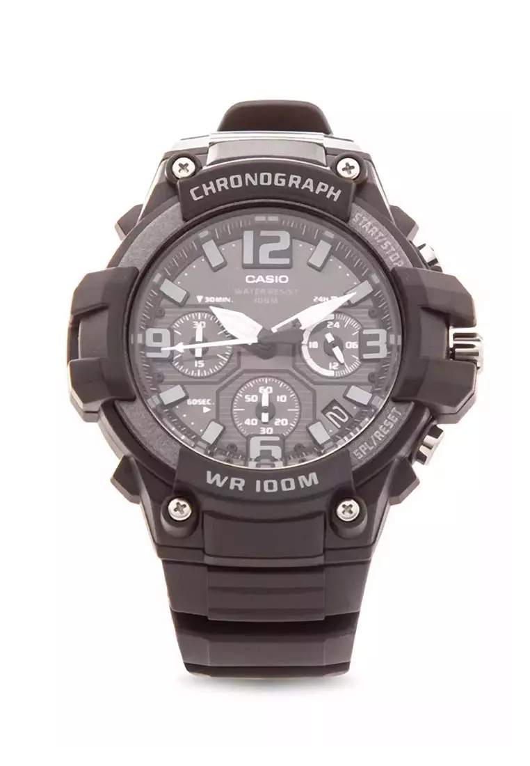 Casio Jam Tangan Pria - Black - Resin - MCW-100H-1A3VDF