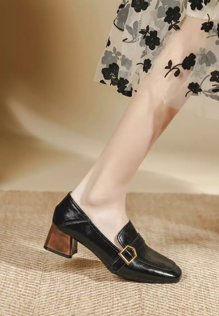 4CM Buckle Leather Loafer TE6988-5