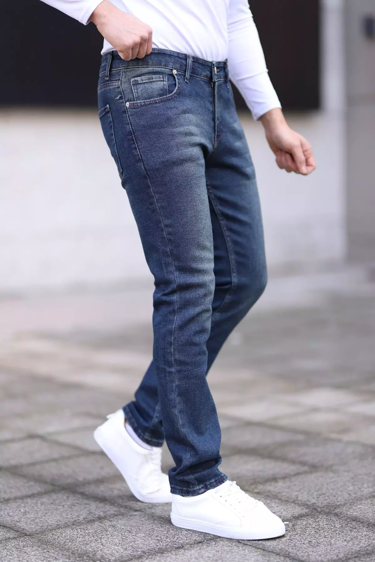 Dark Navy Regular Flexible Fabric Jeans TMNSS25JE00001