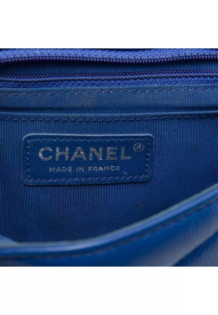 Pre-Loved Chanel Mini Caviar Chevron Data Center Envelope Flap