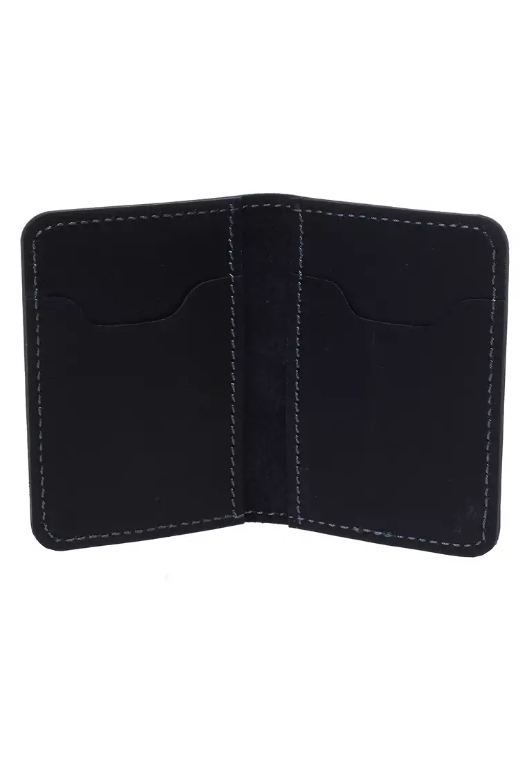 Zackly Card Holder Wallet Dompet Kartu Handmade Many Slot Material Genuine Leather Kulit 025 ORIGINAL - Black