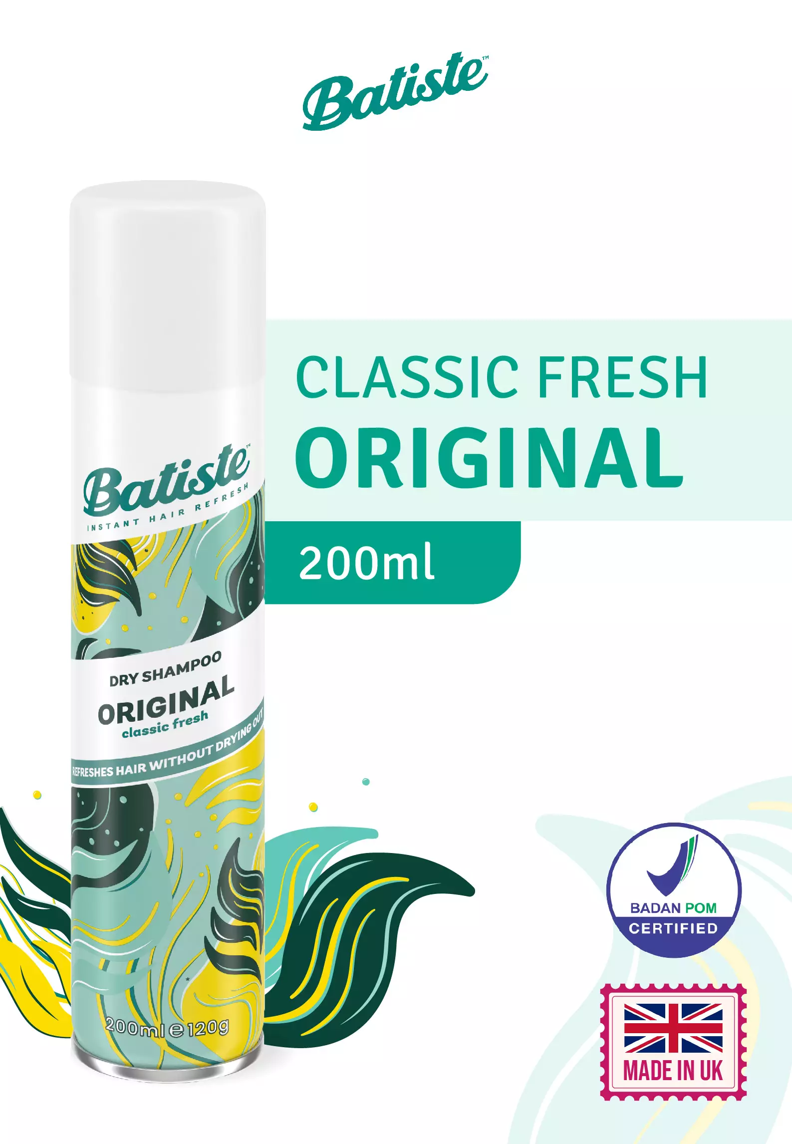 Batiste Clean Classic Original Dry Shampoo 200 ml