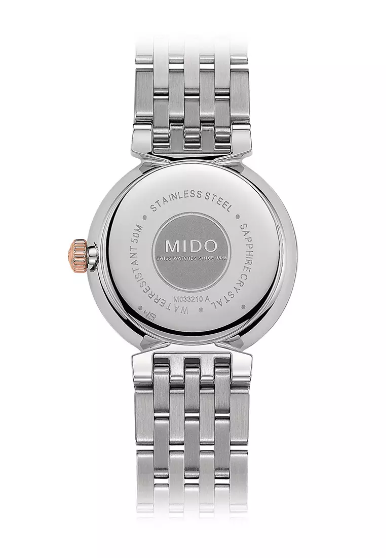 Mido Dorada M033.210.22.013.00 Female Analog Swiss Watches Sapphire Glass - Stainless Steel