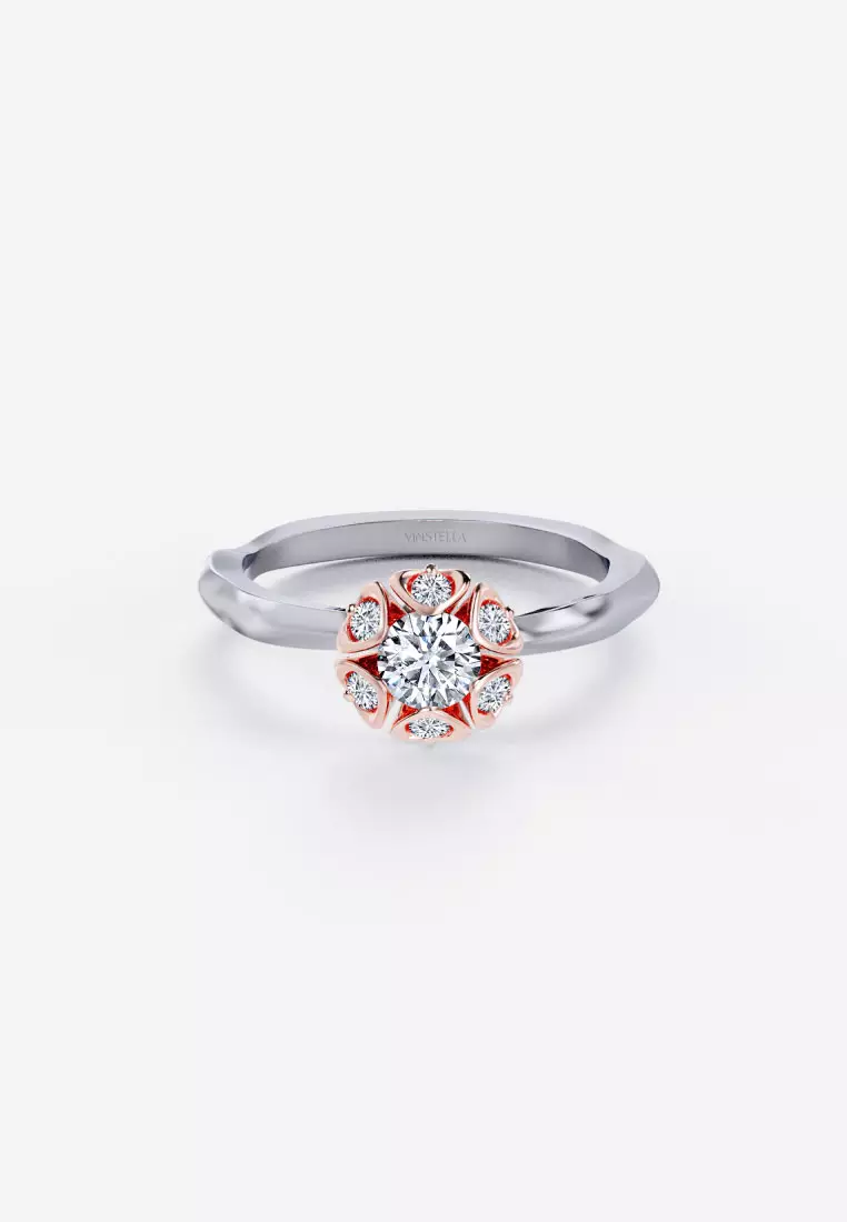 Buy Vinstella Jewellery Marigold Rose Gold Quartz Diamond Ring