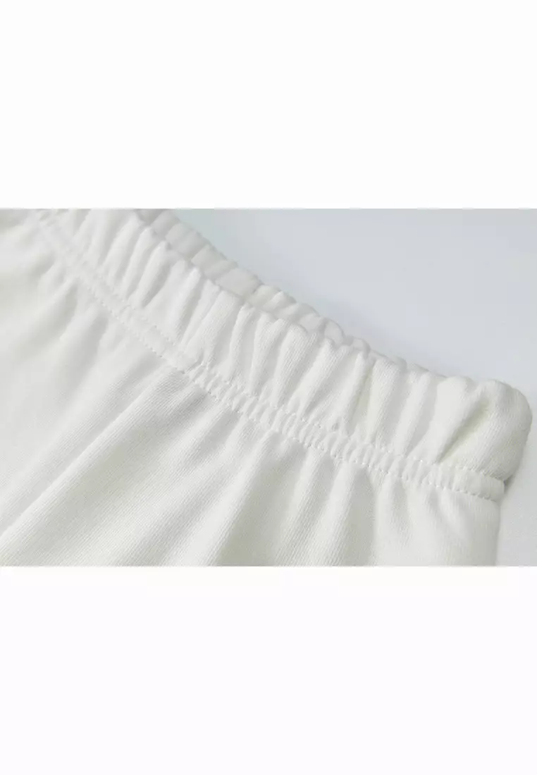 Kids Plain White Long Pants 100% Cotton Bottom Unisex Children Pants 2022